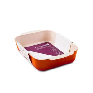 ASSADEIRA LARANJA ANTIADERENTE CERAMICO 25CM 2,6L HERCULES