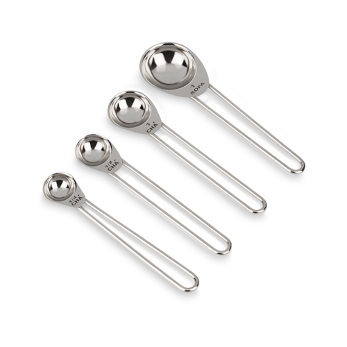 Conj Medidor Colher Com 4 Pçs Inox Brinox