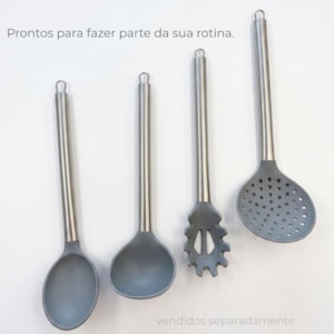ESCUMADEIRA SILICONE CABO INX 34CM GP534