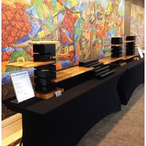 Expositor 3 Torres Com 11  Placas Teca Escada Pbw 