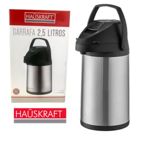 GARRAFA TÉRMICA 2,5L INOX HAUSKRAFT