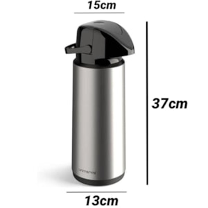 GARRAFA TERMICA INOX PRESSÃO VERONA 1,8L UNITERMI