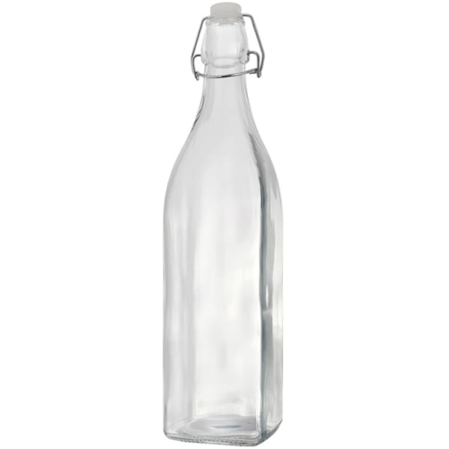 GARRAFA VIDRO INCOLOR QUADRADA 1L HAUSKRAFT