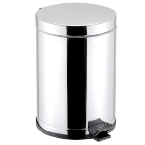 Lixeira com Pedal Recipiente Plástico com Corpo e Tampa em Inox 10,5L VIEL