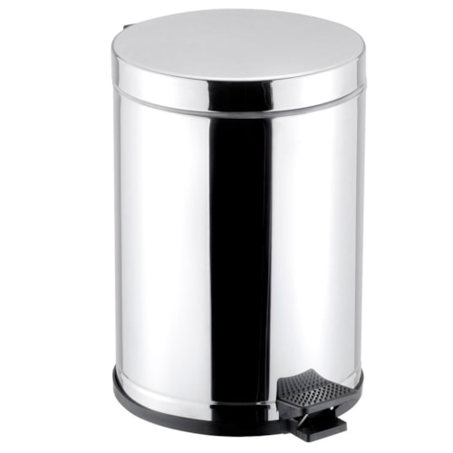 Lixeira com Pedal Recipiente Plástico com Corpo e Tampa em Inox 10,5L VIEL