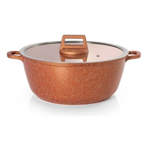 PANELA CAÇAROLA 24CM ANTIADERENTE 4,2L COBRE INDUÇÃO GRANIFLON MODA DO CHEF