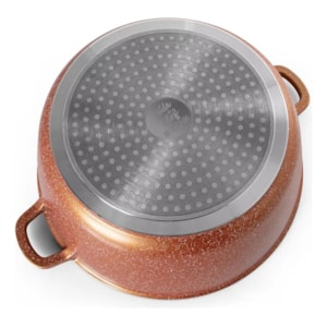 PANELA CAÇAROLA 24CM ANTIADERENTE 4,2L COBRE INDUÇÃO GRANIFLON MODA DO CHEF