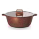PANELA CAÇAROLA 28CM ANTIADERENTE 6,2L COBRE INDUÇÃO GRANIFLON MODA DO CHEF