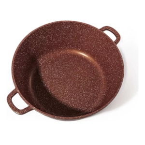PANELA CAÇAROLA 28CM ANTIADERENTE 6,2L COBRE INDUÇÃO GRANIFLON MODA DO CHEF