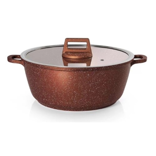 PANELA CAÇAROLA 32CM ANTIADERENTE 8,5L COBRE GRANIFLON MODA DO CHEF