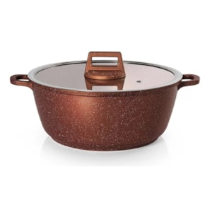 PANELA CAÇAROLA 32CM ANTIADERENTE 8,5L COBRE INDUÇÃO GRANIFLON MODA DO CHEF