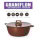 PANELA CAÇAROLA 32CM ANTIADERENTE 8,5L COBRE INDUÇÃO GRANIFLON MODA DO CHEF