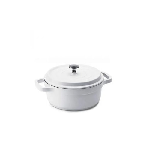 Panela Caçarola Antiaderente Ceramico 4,3l Branca 25,4x11cm Indução Hercules