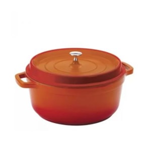 Panela Caçarola Antiaderente Ceramico 4,3L Laranja 25,4x11cm Indução Hercules