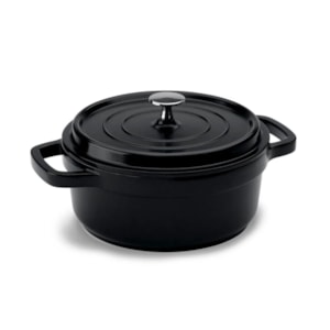 Panela Caçarola antiaderente Ceramico 4,3L Preta  25,4x11cm Indução Hercules