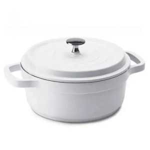 Panela Caçarola Antiaderente Ceramico 6,8L Branca 29,5x13cm Indução Hercules