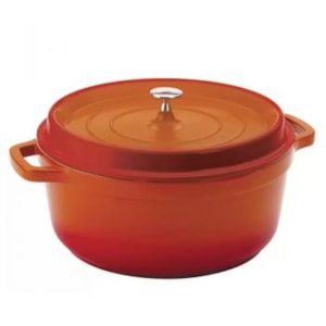 Panela Caçarola Antiaderente Ceramico 6,8L Laranja 29,5x13cm Indução Hercules