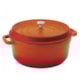 Panela Caçarola Antiaderente Ceramico 6,8L Laranja 29,5x13cm Indução Hercules