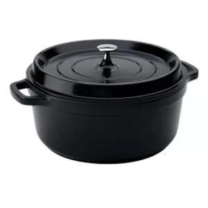 Panela Caçarola Antiaderente Ceramico Preta 6,8l 29,5x13cm Indução Hercules