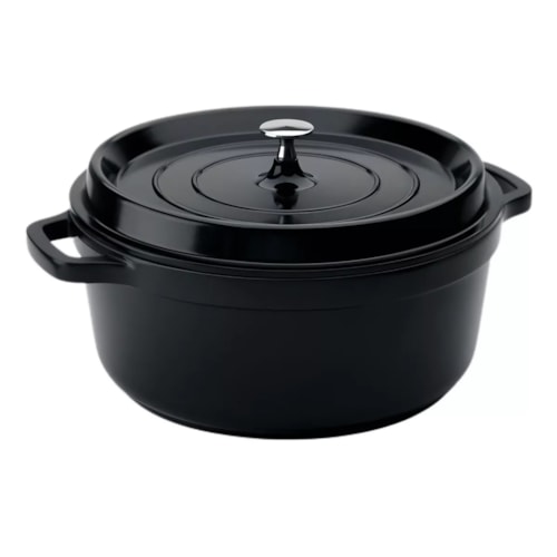 Panela Caçarola Antiaderente Ceramico Preta 6,8l 29,5x13cm Indução Hercules