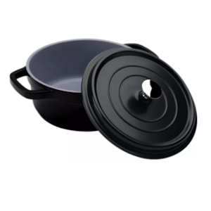 Panela Caçarola Antiaderente Ceramico Preta 6,8l 29,5x13cm Indução Hercules
