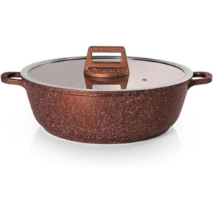 PANELA CAÇAROLA BAIXA 28CM ANTIADERENTE 5L COBRE GRANIFLON MODA DO CHEF