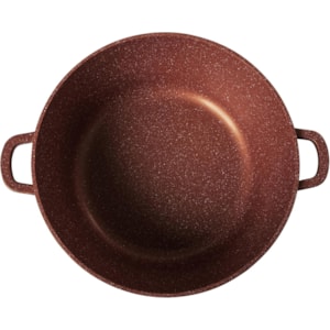 PANELA CAÇAROLA BAIXA 28CM ANTIADERENTE 5L COBRE INDUÇÃO GRANIFLON MODA DO CHEF