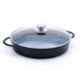 Panela Caçarola Baixa Antiaderente Preta 30x6cm 3,7L Indução Hercules