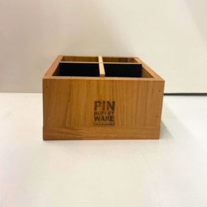 PBW CAIXA SACHE TECA C\DIV 15X15X8CM