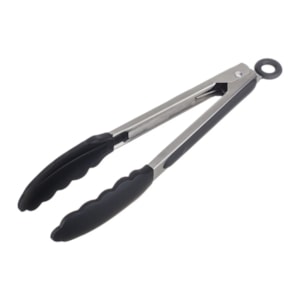 PEGADOR INOX COM PONTA SILICONE PRETA 23CM WECK