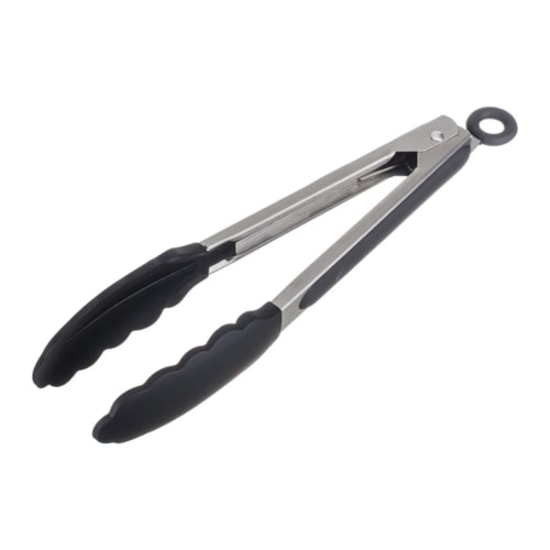PEGADOR INOX COM PONTA SILICONE PRETA 23CM WECK