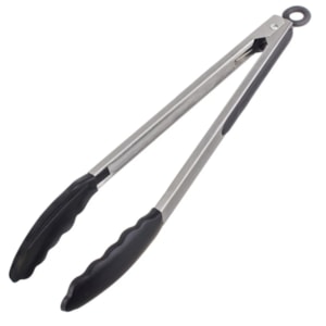 PEGADOR INOX COM PONTA SILICONE PRETO 30CM WECK