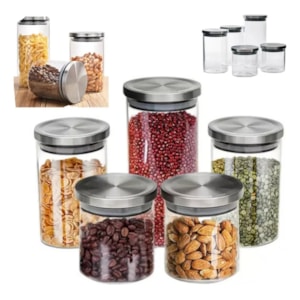 POTE HERMETICO 1,3L BOROSSILICATO TAMPA DE INOX MIMO