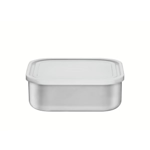 POTE QUADRADO EM INOX 23CM COM TAMPA PLASTICA 3,6L FREEZINOX  TRAMONTINA