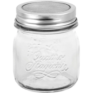 POVILHADOR QSTAGIONI VIDRO TRANSPARENTE C/ TAMPA INOX