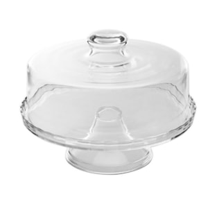 Prato Bolo Com Pé E Tampa 24,3cm 