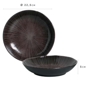 PRATO FUNDO 22,5CM CERNE PORTO  BRASIL