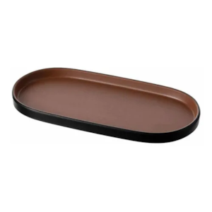 PRATO OVAL 29X13CM DUAL COLOR TERRACOTA MELAMINA