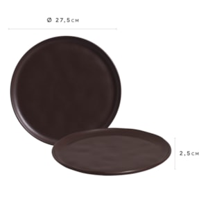 PRATO RASO 27,5CM  BIO STONEWARE OAK  PORTO BRASIL