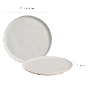 PRATO RASO 27,5CM  BIO STONEWARE VIT  PORTO BRASIL