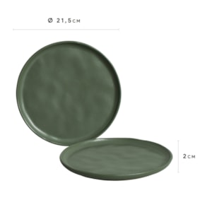 PRATO SOBREMESA 21,5CM BIO STONEWARE LEAF PORTO BRASIL
