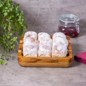 SALADEIRA TECA QUADRADA 23X23X5CM PBW