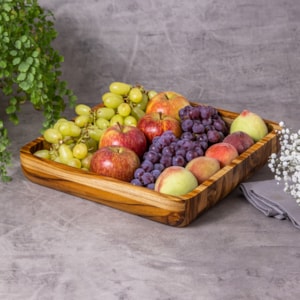 SALADEIRA TECA QUADRADA 31X31X5CM PBW