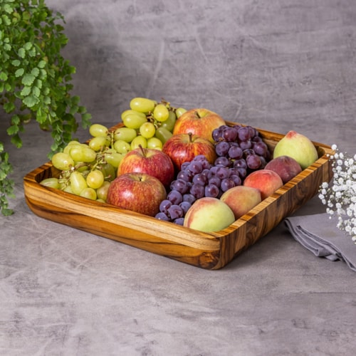 SALADEIRA TECA QUADRADA 31X31X5CM PBW