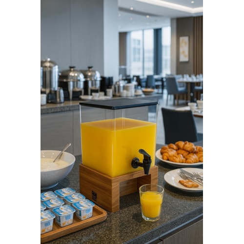 Suqueira Quadrada Base Teca 6 Litros PBW