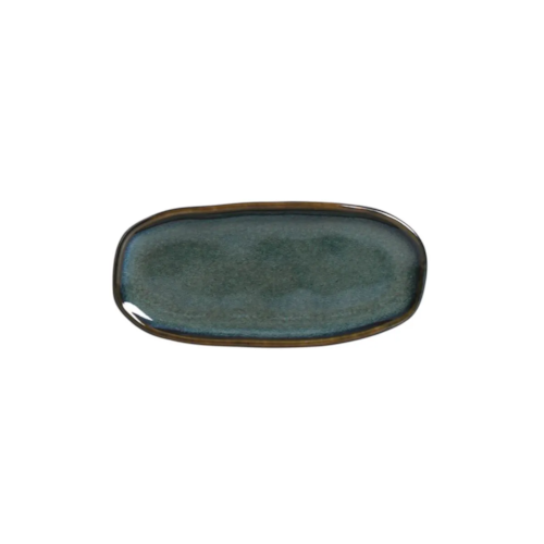 Travessa Oval Rasa Mini Orgânico Oceano 16,5x8cm