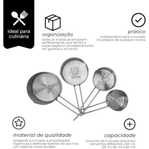 Xícaras Medidoras Mimo 4 Peças